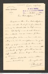 k.k. naturhistorisches Hofmuseum, Intendanzakten 1885-1896 (Hauer), Aktenzahl Z.268/1890, Seite 1